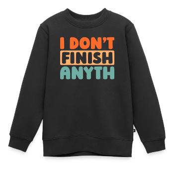 Schwarzer Humor - Kinder Premium Organic Sweatshirt - Schwarz - Vorne - AI Model Kid Female (0cm)