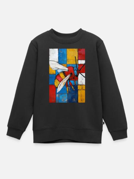 Abeille - Sweat Premium enfant bio - noir