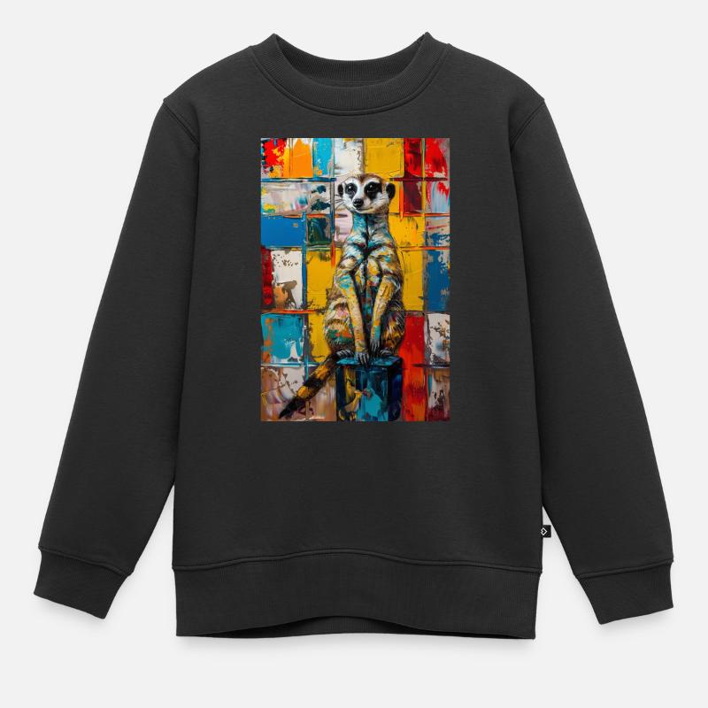 Erdmännchen - Kinder Premium Organic Sweatshirt - Schwarz
