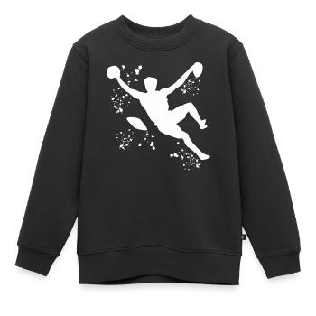 Boulderer Colorsplash Boulder Bouldern - Kinder Premium Organic Sweatshirt - Schwarz - Vorne - AI Model Kid Female (0cm)
