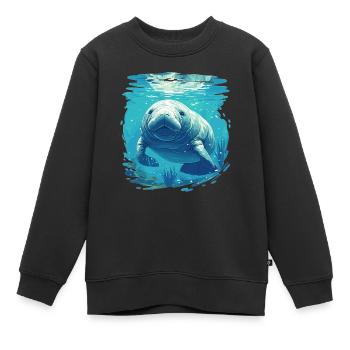 Walrus Walrosse Walross - Kinder Premium Organic Sweatshirt - Schwarz - Vorne - AI Model Kid Female (0cm)