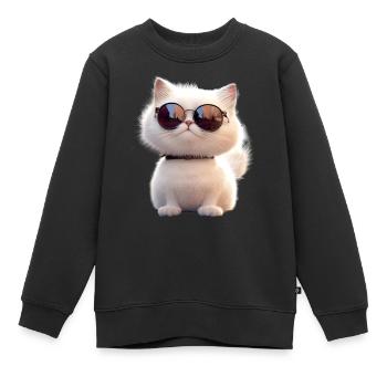 Perserkatze Perser Katze Persian Cat Süße Katzen - Kinder Premium Organic Sweatshirt - Schwarz - Vorne - AI Model Kid Female (0cm)