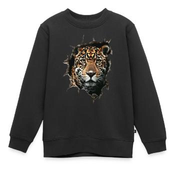Jaguar - Sweat Premium enfant bio - noir - Devant - AI Model Kid Female (0cm)