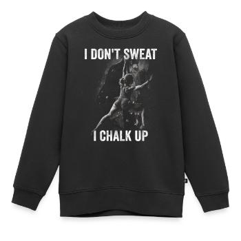 Je ne transpire pas, je craie un rocher - Sweat Premium enfant bio - noir - Devant - AI Model Kid Female (0cm)