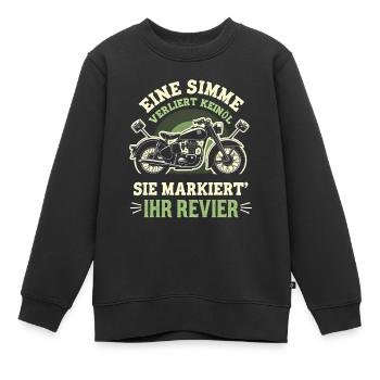 Simson DDR Moped Simson fan s51 ddr - Kinder Premium Organic Sweatshirt - Schwarz - Vorne - AI Model Kid Female (0cm)