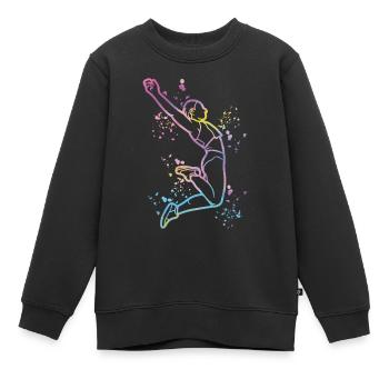 Sauts en longueur Saut en longueur Enfants Saut en longueur - Sweat Premium enfant bio - noir - Devant - AI Model Kid Female (0cm)