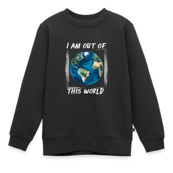 Ich bin nicht von dieser Welt / Außerirdisch - Kinder Premium Organic Sweatshirt - Schwarz - Vorne - AI Model Kid Female (0cm)