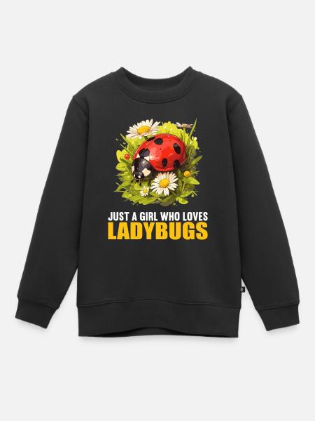 Ladybug Marienkäfer - Kinder Premium Organic Sweatshirt - Schwarz