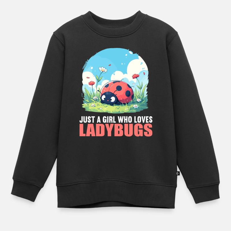 Ladybug Marienkäfer - Kinder Premium Organic Sweatshirt - Schwarz