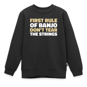 Banjo - Sweat Premium enfant bio - noir - Devant - AI Model Kid Female (0cm)