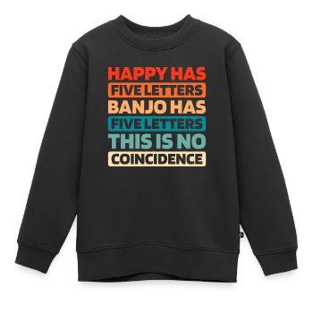 Banjo - Sweat Premium enfant bio - noir - Devant - AI Model Kid Female (0cm)