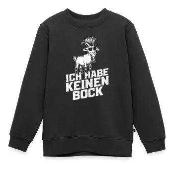 ich habe keinen bock - Kinder Premium Organic Sweatshirt - Schwarz - Vorne - AI Model Kid Female (0cm)