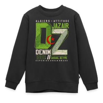 URBAN DZ - Sweat Premium enfant bio - noir - Devant - AI Model Kid Female (0cm)