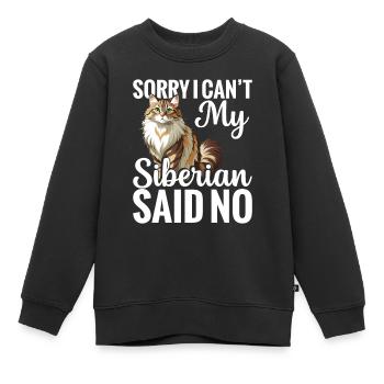 Katze Entschuldigung, Ich Kann Nicht Mein - Kinder Premium Organic Sweatshirt - Schwarz - Vorne - AI Model Kid Female (0cm)