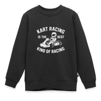 Kart-Rennen sind die beste Art von Rennen - Kinder Premium Organic Sweatshirt - Schwarz - Vorne - AI Model Kid Female (0cm)