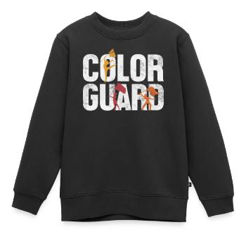Garde de couleur mi-temps spectacle drapeau spinners drôle - Sweat Premium enfant bio - noir - Devant - AI Model Kid Female (0cm)