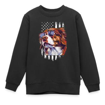 Poussez le style au niveau supérieur avec notre Cool Dog - Sweat Premium enfant bio - noir - Devant - AI Model Kid Female (0cm)