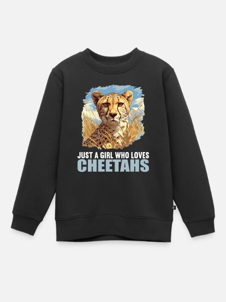 Guépard Geparde Gepard - Sweat Premium enfant bio - noir