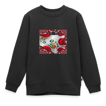 Peru Flagge Lima Südamerika - Kinder Premium Organic Sweatshirt - Schwarz - Vorne - AI Model Kid Female (0cm)