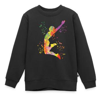 Sauts en longueur Saut en longueur Enfants Saut en longueur - Sweat Premium enfant bio - noir - Devant - AI Model Kid Female (0cm)