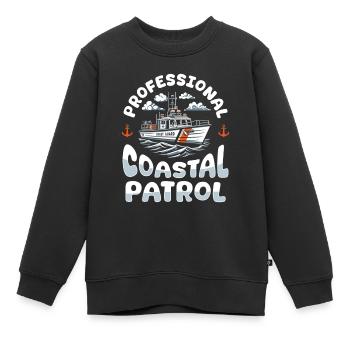 Garde-côte - Sweat Premium enfant bio - noir - Devant - AI Model Kid Female (0cm)