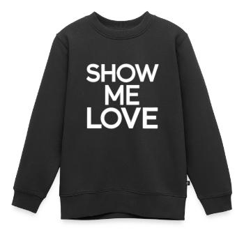 Zeig mir Liebe - Kinder Premium Organic Sweatshirt - Schwarz - Vorne - AI Model Kid Female (0cm)