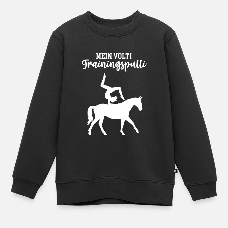 Voltigier Outfit Volti Trainingspulli Voltigieren - Kinder Premium Organic Sweatshirt - Schwarz