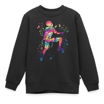 Boulderer Colorsplash Boulder Bouldern - Kinder Premium Organic Sweatshirt - Schwarz - Vorne - AI Model Kid Female (0cm)