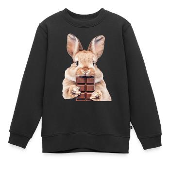 Kaninchen - Kinder Premium Organic Sweatshirt - Schwarz - Vorne - AI Model Kid Female (0cm)
