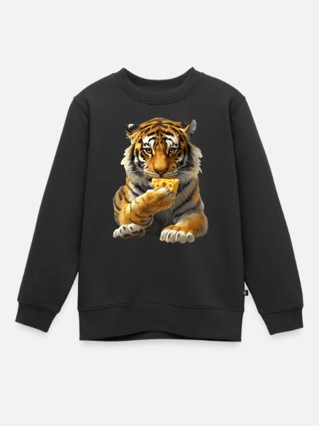 Tiger - Kinder Premium Organic Sweatshirt - Schwarz