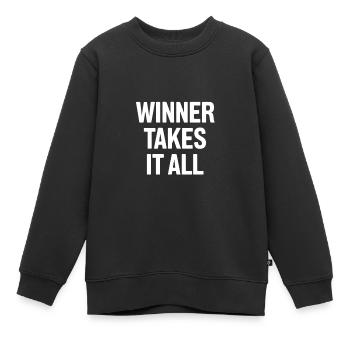 Le gagnant rafle tout - Sweat Premium enfant bio - noir - Devant - AI Model Kid Female (0cm)