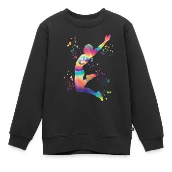 Sauts en longueur Saut en longueur Enfants Saut en longueur - Sweat Premium enfant bio - noir - Devant - AI Model Kid Female (0cm)