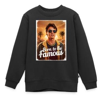 Né pour être un garçon célèbre - Sweat Premium enfant bio - noir - Devant - AI Model Kid Female (0cm)