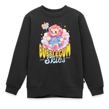 Cotton Candy Bubblegum Skies - Kids Premium Organic Sweatshirt - black - Front - AI Model Kid Female (0cm)