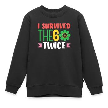Ich Überlebte Die 60er Zweimal - Kinder Premium Organic Sweatshirt - Schwarz - Vorne - AI Model Kid Female (0cm)