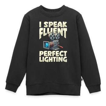 Kameramann - Kinder Premium Organic Sweatshirt - Schwarz - Vorne - AI Model Kid Female (0cm)