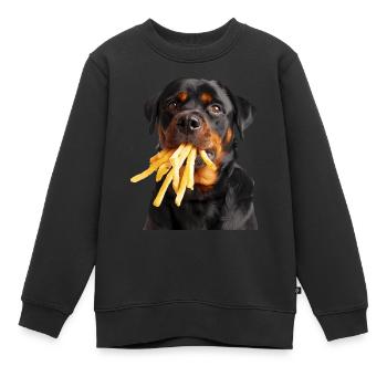 Rottweiler - Sweat Premium enfant bio - noir - Devant - AI Model Kid Female (0cm)
