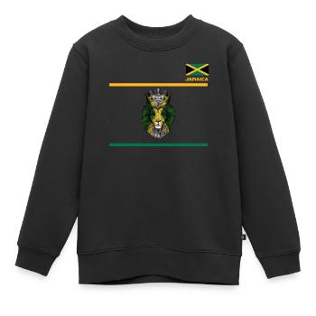 Jamaïque Jamaïque Rasta Raggea Drapeau Rastafari - Sweat Premium enfant bio - noir - Devant - AI Model Kid Female (0cm)