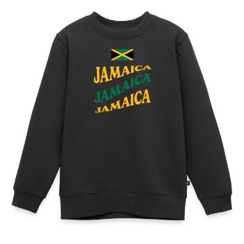 Jamaïque Jamaïque Rasta Raggea Drapeau Rastafari - Sweat Premium enfant bio - noir - Devant - AI Model Kid Female (0cm)