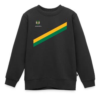 Jamaïque Jamaïque Rasta Raggea Drapeau Rastafari - Sweat Premium enfant bio - noir - Devant - AI Model Kid Female (0cm)