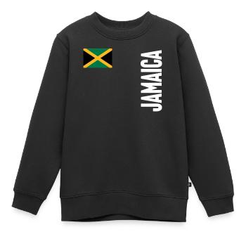 Jamaïque Jamaïque Rasta Raggea Drapeau Rastafari - Sweat Premium enfant bio - noir - Devant - AI Model Kid Female (0cm)