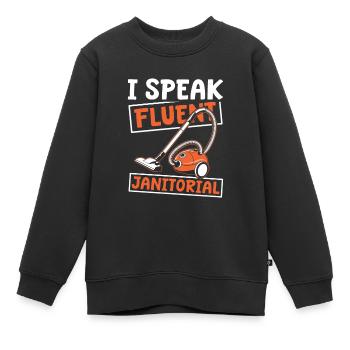Gardien - Sweat Premium enfant bio - noir - Devant - AI Model Kid Female (0cm)