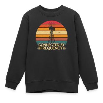 Amateurfunker Verbunden Durch Frequenz - Kinder Premium Organic Sweatshirt - Schwarz - Vorne - AI Model Kid Female (0cm)