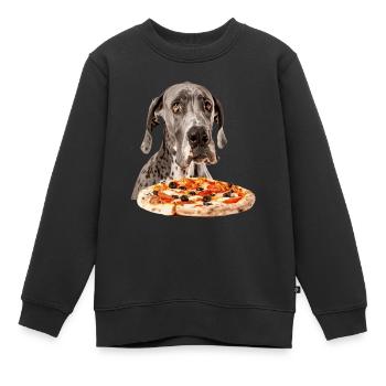 Great Dane - Kids Premium Organic Sweatshirt - black - Front - AI Model Kid Female (0cm)