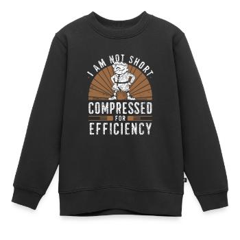 Je ne suis pas à court d’efficacité - Sweat Premium enfant bio - noir - Devant - AI Model Kid Female (0cm)