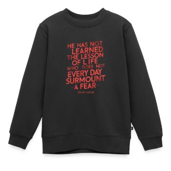 Julius Cäsar hat die Lektion des Lebens nicht gelernt - Kinder Premium Organic Sweatshirt - Schwarz - Vorne - AI Model Kid Female (0cm)