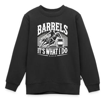 Fässer - das ist mein Job - Kinder Premium Organic Sweatshirt - Schwarz - Vorne - AI Model Kid Female (0cm)