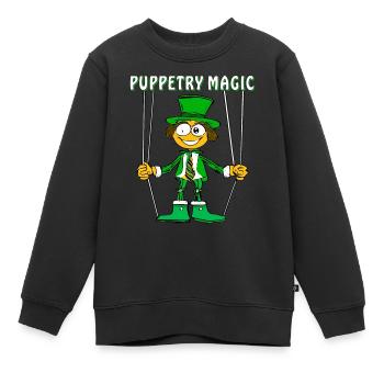 MAGIE DES MARIONNETTES - Sweat Premium enfant bio - noir - Devant - AI Model Kid Female (0cm)