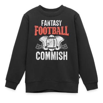 Fantasy Football Commish Jour de repêchage Drôle FFL - Sweat Premium enfant bio - noir - Devant - AI Model Kid Female (0cm)