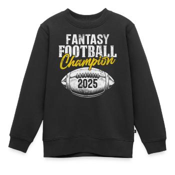 Fantasy Football Champion 2025 Kommissar Lustig - Kinder Premium Organic Sweatshirt - Schwarz - Vorne - AI Model Kid Female (0cm)